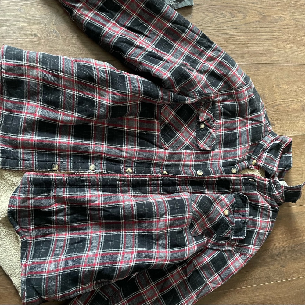 Men’s vintage wrangler flannel side medium fleece lined